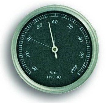 Hygromètre à encastrer Noir diamètre 45 mm HNA Hygromètre à encastrer Noir