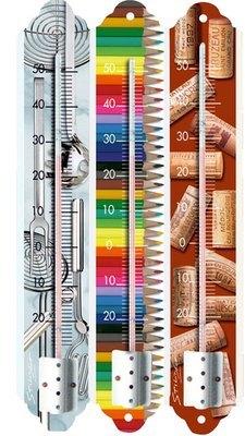 Thermomètre 500 mm métal peint décor au choix (50 cm) Thermomètre 500 mm métal peint
