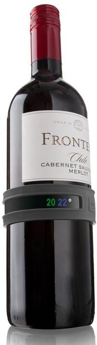 Snap Thermometer noir thermomètre à vin Vacuvin Snap Thermometer noir thermomètre