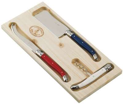 Coffret 3 Pièces Vin Fromage Couperet Couteau Tire-bouchon Coffret 3 Pièces Vin Fromage