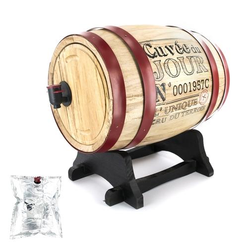 Distributeur de vin tonneau 3L Bistrot rouge