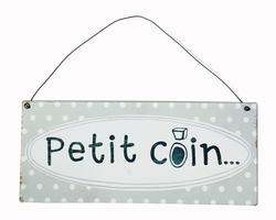 Plaque metal petit coin