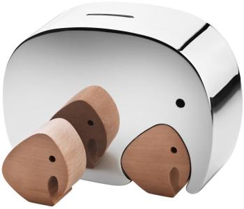 Georg Jensen - Tirelire Moneyphant avec jumeaux, a