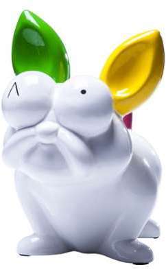 Tirelire design en faïence Grenouille/Chien 29 cm