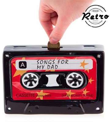 Tirelire Céramique Cassette Retro