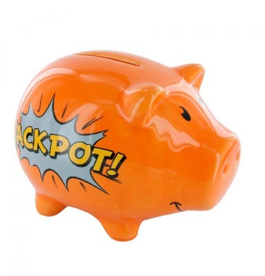 Tirelire cochon comics : JACKPOT