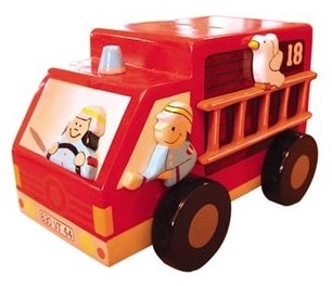 Tirelire camion de pompiers