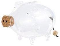 Cochon tirelire en verre