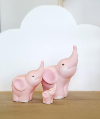 Tirelire Eléphant Balthazar 10 cm - Rose