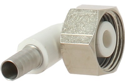 Raccord cannelé coudé 5/8 pouces 7mm