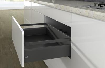 Tiroir casserolier en kit - hauteur 126 (186 mm av