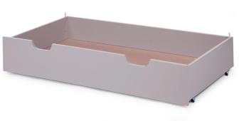 Tiroir pour lit 60x120 avec roulettes coloris gris