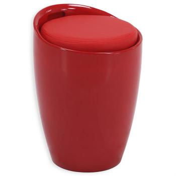 Tabouret coffre de rangement DANIEL rouge Tabouret coffre de rangement