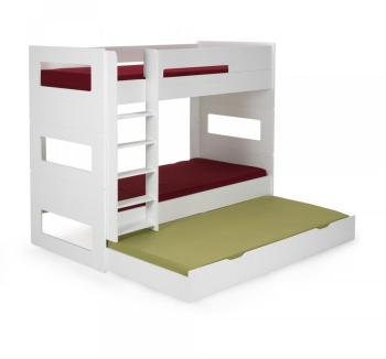 Tiroir de rangement blanc pour lit 90x200cm Blanc