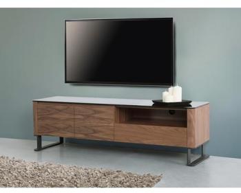 Meuble TV - meuble de rangement - couleur noyer - Elvas Meuble TV - meuble de rangement