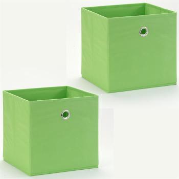 Lot de 2 tiroirs en tissu ELA, vert