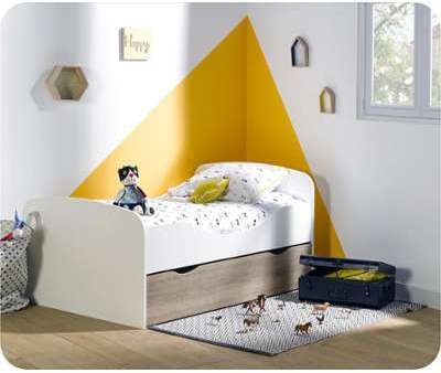 Tiroir pour Lit Enfant Evolutif Oaki Chêne Gris Tiroir pour Lit Enfant Evolutif