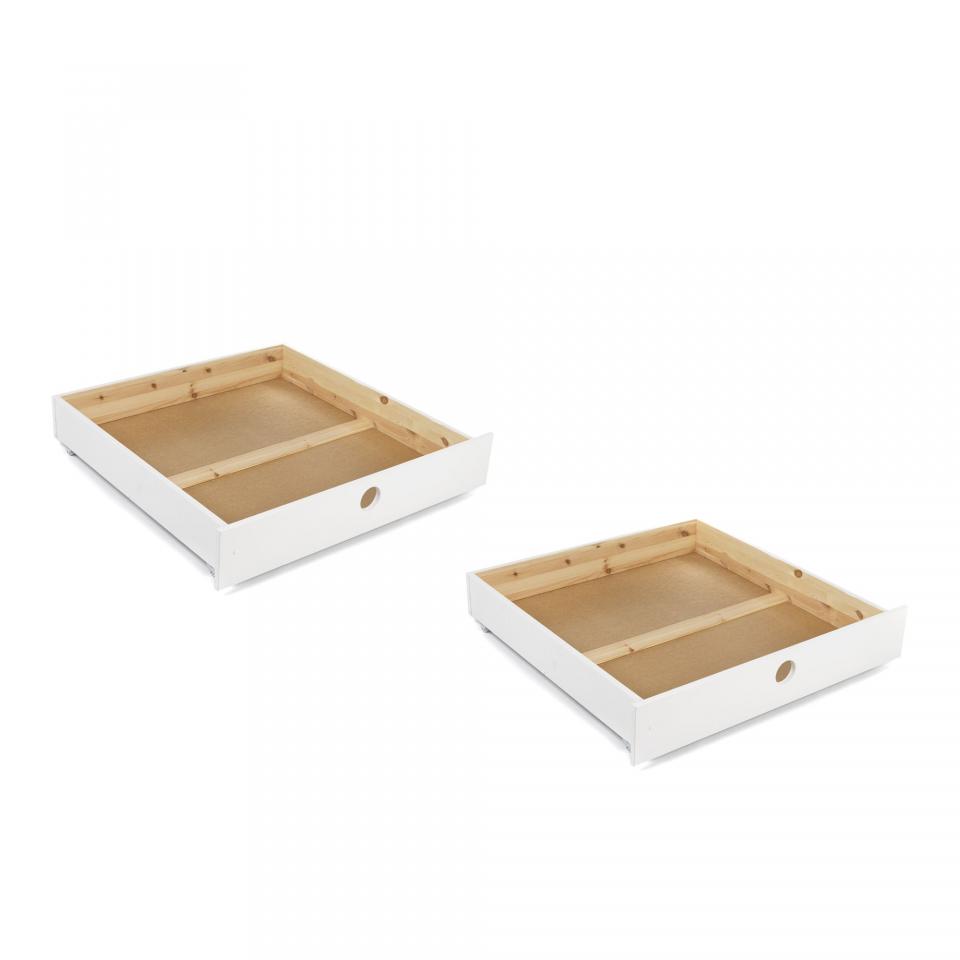 Lot de 2 tiroirs Blanc