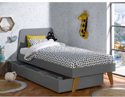 Tiroir du lit enfant Bloom Gris Flanelle 90x200 Tiroir du lit enfant Bloom