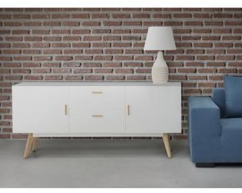 Commode - buffet - meuble TV - blanc - Meet Commode - buffet - meuble