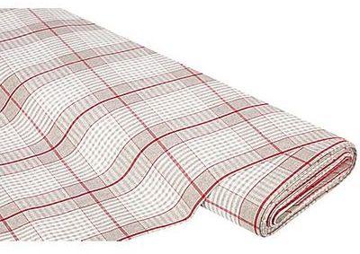 Tissu à carreaux pour linge de table écru multicolore Tissu à carreaux pour linge