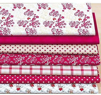 Lot de 7 coupons de tissu patchwork British Style