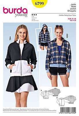 Burda Patron 6799 veste bomber Burda Patron 6799 veste bomber