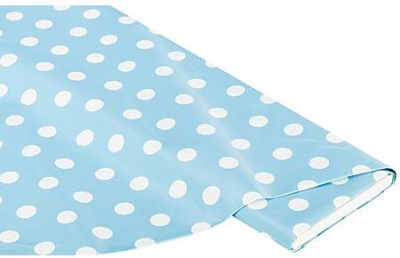 Toile cirée pois bleu clair blanc Toile cirée pois bleu clair