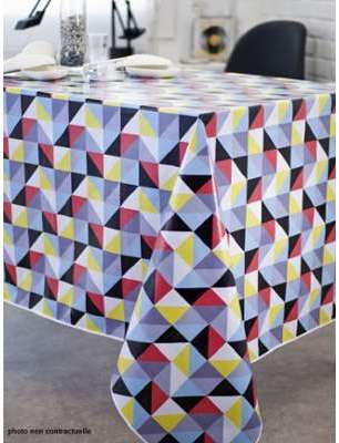 Nappe en toile cirée ronde 140 cm MILAN MULTICOLOR
