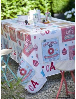 Nappe en toile cirée ronde 140 cm SWEETDONUTS