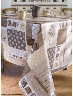 Nappe en toile cirée ronde 140 cm PETIT MOULIN BEI