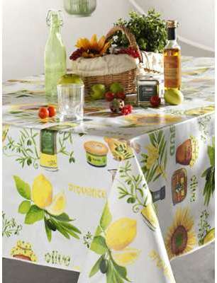 Nappe en toile cirée au mètrage modèle La Provence Nappe en toile cirée au mètrage