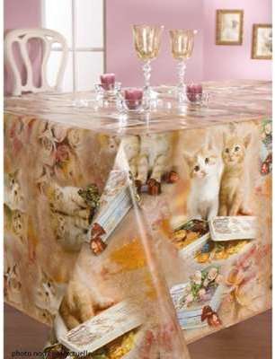 Nappe en toile cirée ø 140 cm CHOCOCHAT