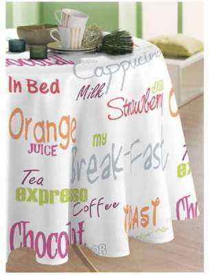 Nappe en toile cirée au mètrage modèle Breakfast Nappe en toile cirée au mètrage