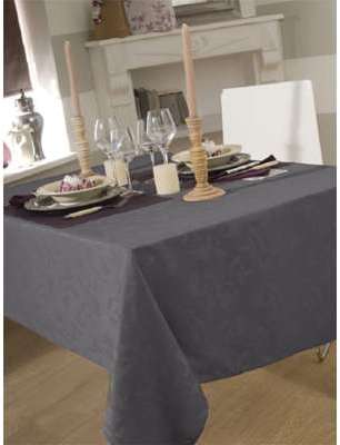 Nappe en tissu ovale 180X240 cm OMBRA GRIS FONCE Nappe en tissu ovale 180X240