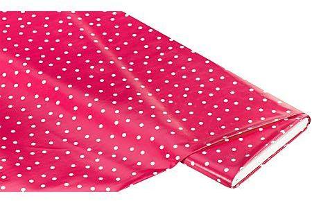Toile cirée pois rose vif blanc Toile cirée pois rose vif