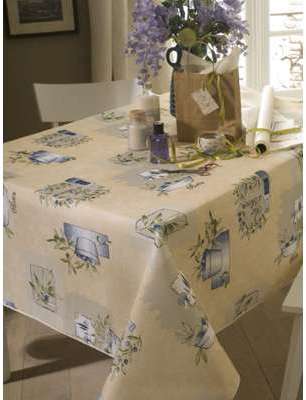 Nappe tissu ronde 180 cm OLIO DOLIVA BEIGE