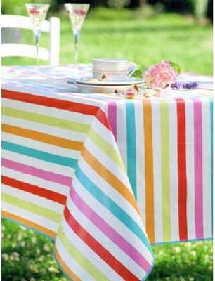 Nappe en toile cirée ronde 180 cm DRAPEAUX