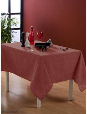 Nappe toile cirée rond 180 cm EFFET TISSAGE CRANBE