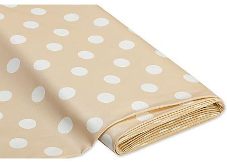 Toile cirée pois écru blanc Toile cirée pois écru blanc