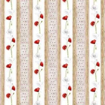 Protège table coquelicot rouge ovale