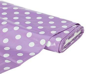 Toile cirée pois lilas blanc 310 g m Toile cirée pois lilas blanc