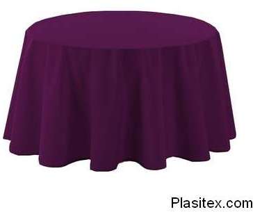 Nappe ronde 180 cm prune