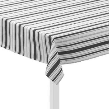 Toile cirée Urban new stripe blanc-noir