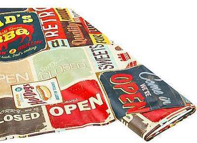 Toile cirée American Pub multicolore Toile cirée American Pub multicolore