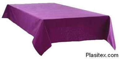 Nappe rectangle 140 X 200 cm prune