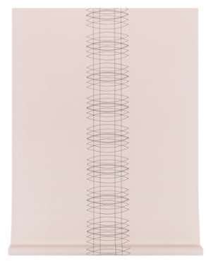 Toile cirée Retrolines dusty rose-charcoal(rose-gr
