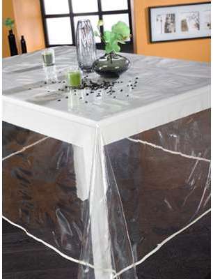 Nappe en plastique ovale 140x225 transparente uni CRISTAL Nappe en plastique ovale 140x225