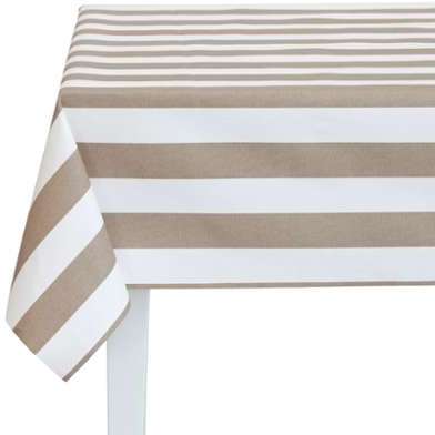 Toile cirée Julie rayée beige