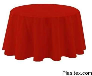 Nappe ronde 180 cm rouge